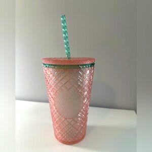 Starbucks 2023 Summer Jeweled Pearl Pink Green GRANDE 16oz Cold Cup Tumbler